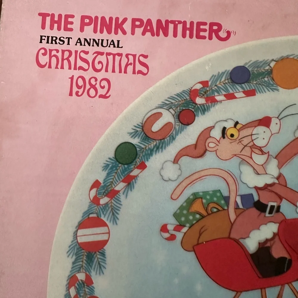 Royal Orleans Limited Edit Merry Christmas 1982 Pink Panther Sleigh Ride 1st Ann